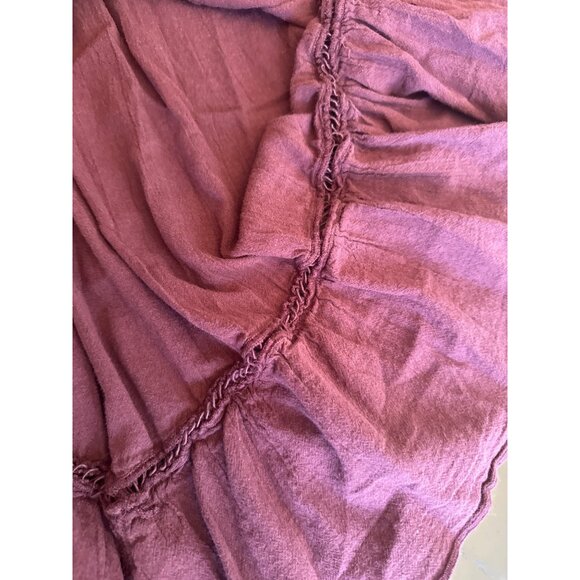 Gretty Zuger Boho-Style Embroidered Cotton Tunic Top Lace Trim  XL Pink Purple - Picture 4 of 5